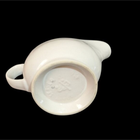 Pfaltzgraff Gazebo Stoneware White Gravy Boat Elegant With Subtle Scalloped - Picture 7 of 7